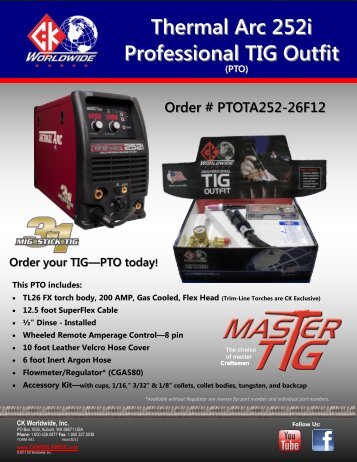 Thermal Arc 252i Professional TIG Outfit - CK Worldwide