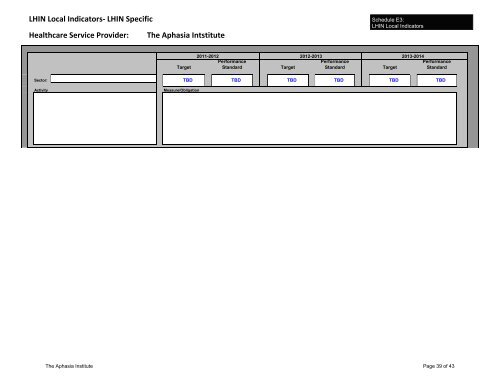 SAMPLE AGREEMENT - Aphasia Institute