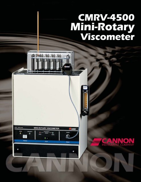 Mini-Rotary Viscometer CMRV-4500 - Cannon Instrument Company