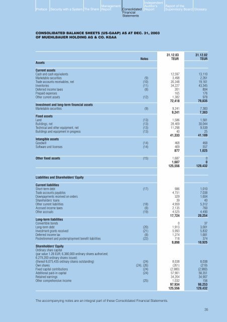 Download Annual Report 2003 - MÃ¼hlbauer Group