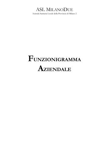 ASL MILANODUE FUNZIONIGRAMMA AZIENDALE - Segnalo.it