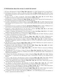 VII) Liste des travaux et publications - Electrodynamique des ...