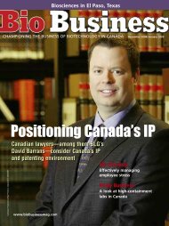 Positioning Canada's IP - Bio Business