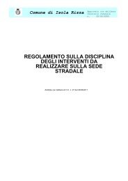 Comune di Isola Rizza (VR) - Regolamento taglio strade 17.06.2011