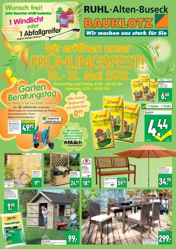 jeder Besucher erhält kostenlos - Baumarkt Ruhl