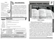 buletin 161 - Biserica Penticostala Poarta Cerului, Timisoara