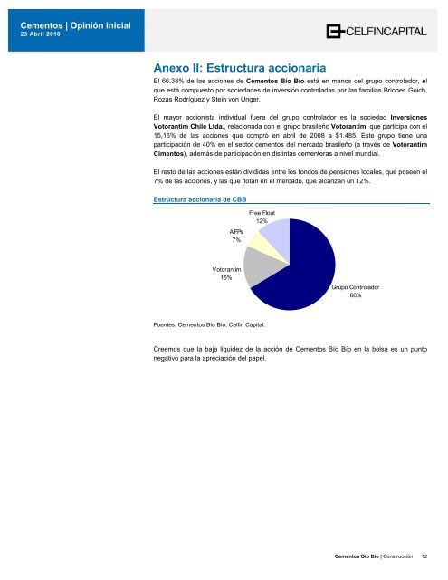 Cementos: iniciando con mantener - Celfin Capital