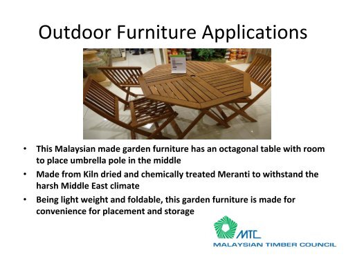 Outdoor Furniture Market - MTIB