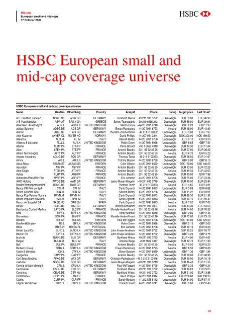 European small and mid caps-Stock picks Q4 2007-Q1 2008 - Fourlis