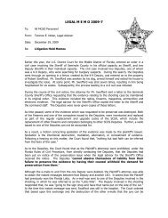 Litigation Hold Memorandums - Martin County, Florida