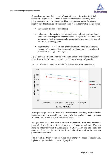 Study on Renewable Energy Resources, Oman - authority for ...