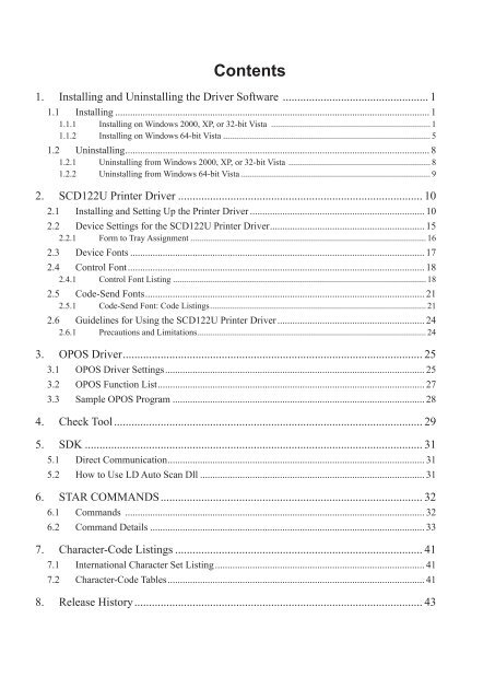 Software Manual SCD122U