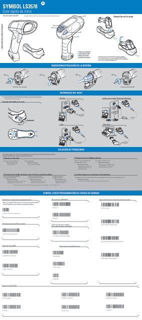 Symbol LS3578 Quick Start Guide, p/n 72E-93587-02ES Rev C ...