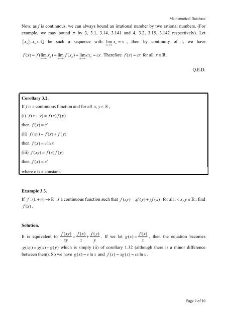 1. Functional equations in one variable