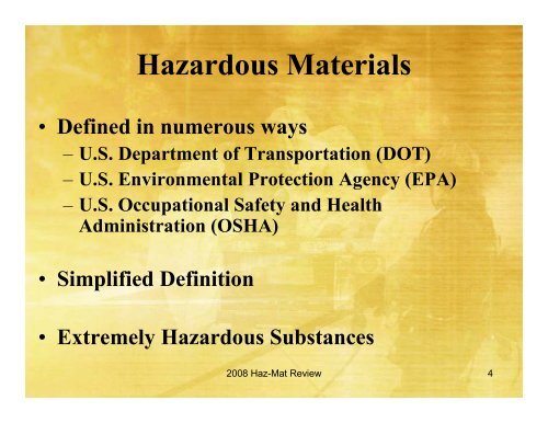 HazMat Presentation - Martin County, Florida