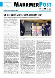 Ausgabe 47 vom 22. November 2013 [PDF, 2.08 MB] - Maurmer Post