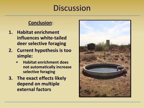 Effects of Habitat Enrichment on White-Tailed Deer Selective ...