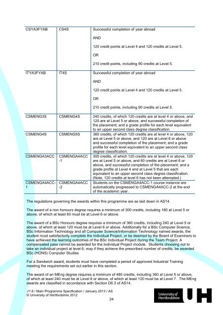 Programme specification (pdf) - University of Hertfordshire