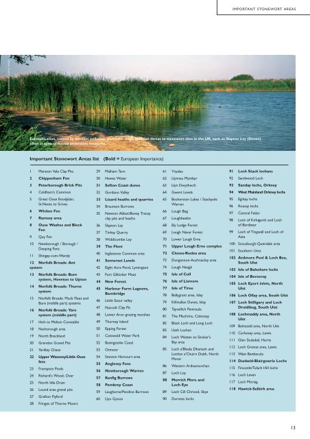 Important Stonewort Areas - Plantlife