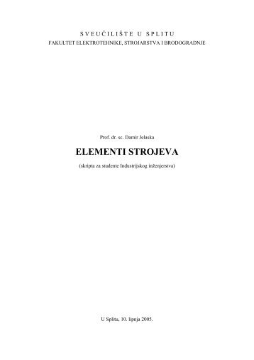 ELEMENTI STROJEVA