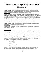 Solutions to Conceptual Questions from Homework 1