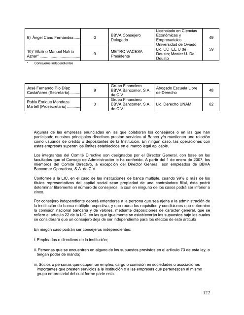 Reporte Anual que se presenta de acuerdo con las disposiciones ...