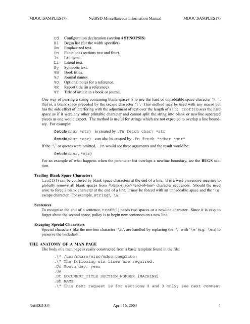 INTRO (7) NetBSD Miscellaneous Information Manual INTRO (7 ...