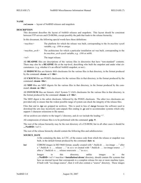 INTRO (7) NetBSD Miscellaneous Information Manual INTRO (7 ...