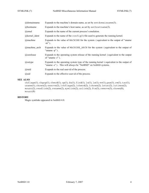 INTRO (7) NetBSD Miscellaneous Information Manual INTRO (7 ...