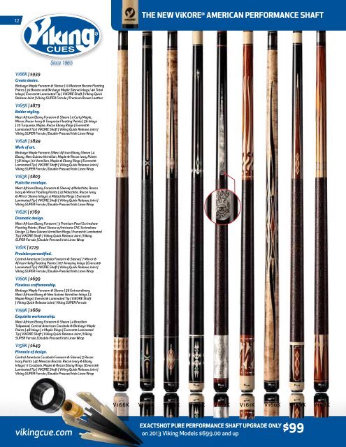 Viking Cues Catalog 2013 - Spartan Custom