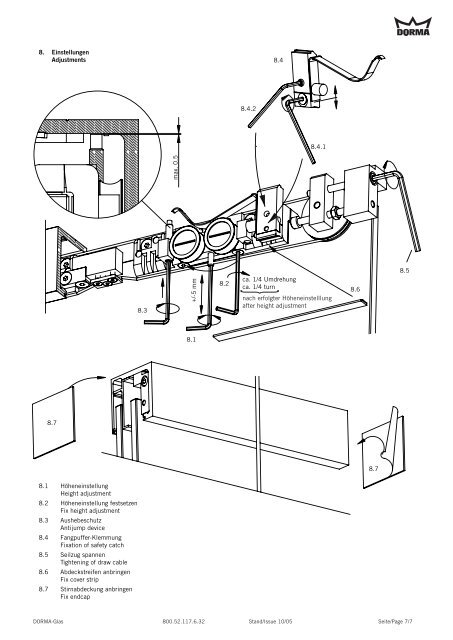 Montageanleitung AGILE 150 Deckenmontage mit Seitenteil ...