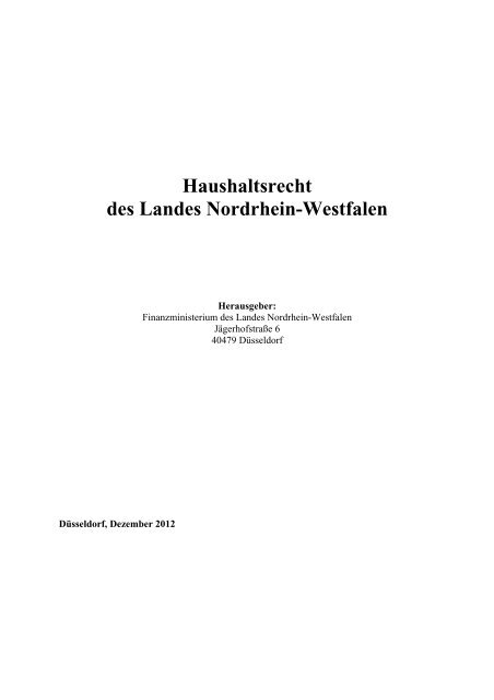 LHO - Finanzministerium NRW