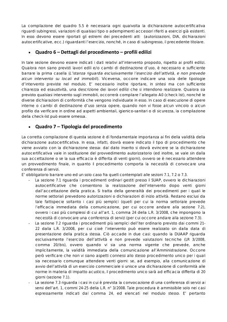 istruzioni per l'utilizzo della modulistica unificata - Sardegna SUAP