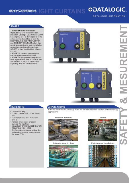 SG-SRT Datasheet - Datasensor