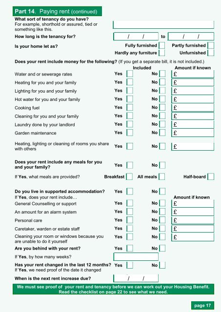 Housing Benefit & Council Tax Support claim form - Taunton Deane ...