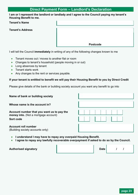 Housing Benefit & Council Tax Support claim form - Taunton Deane ...