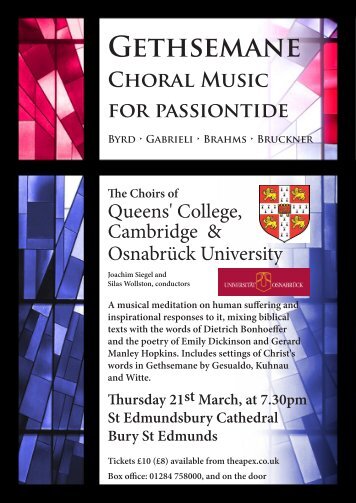 Gethsemane â 21 March 2013 - College Choir