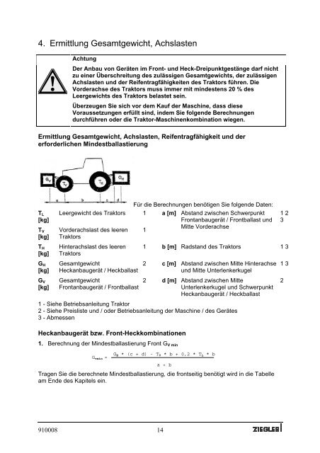 Rotorzettwender HR 671-DH Betriebsanleitung