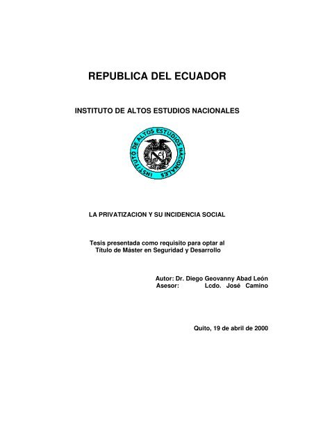 ABAD DIEGO 001-2000.pdf - Repositorio Digital IAEN