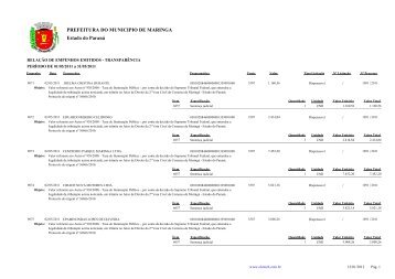 Empenhos Emitidos - Maio - PREFEITURA - MaringÃ¡ - Estado do ...