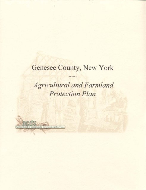 Genesee County Agricultural and Farmland Protection Plan