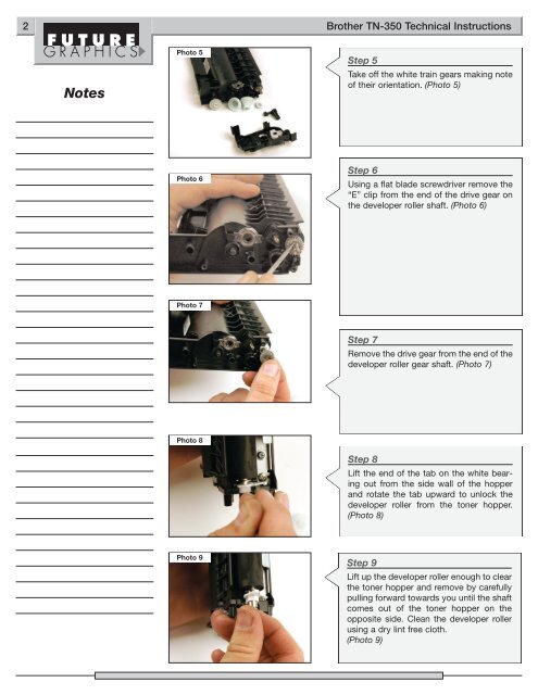 Technical Instructions - Brother TN-350