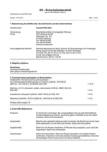 SDB Curacid PSA Ultra - PICO-Medical GmbH