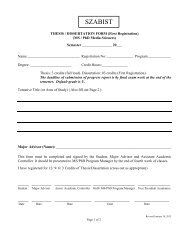 Thesis Dissertation Form First Registration Media Sciences - SZABIST