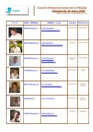 Conseil d'Administration de la FNGeda - Pardessuslahaie.net