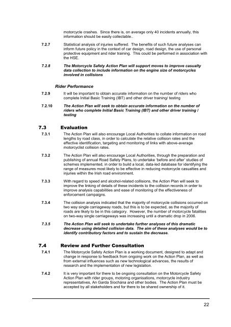 National Motorcycle safety action plan - Road Safety Authority