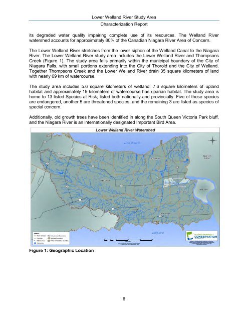 Lower Welland River Characterization Report - Niagara Peninsula ...