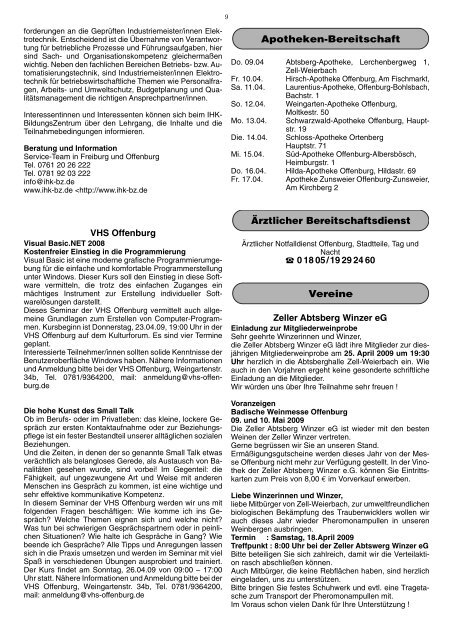 Mitteilungsblatt Zell-W kw15-09.pdf - Zell-Weierbach