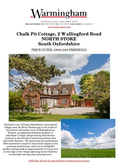 Chalk Pit Cottage, 2 Wallingford Road NORTH ... - Warmingham
