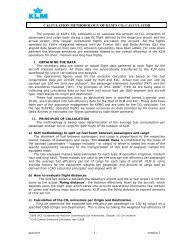 CALCULATION METHODOLOGY OF KLM'S CO2 CALCULATOR - 1 ...